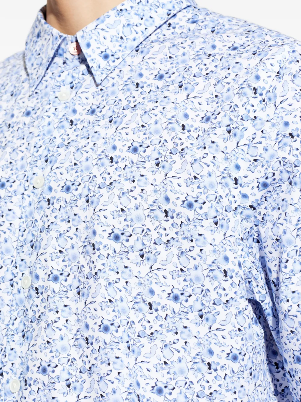 PS Paul Smith Overhemd met bloemenprint Blauw