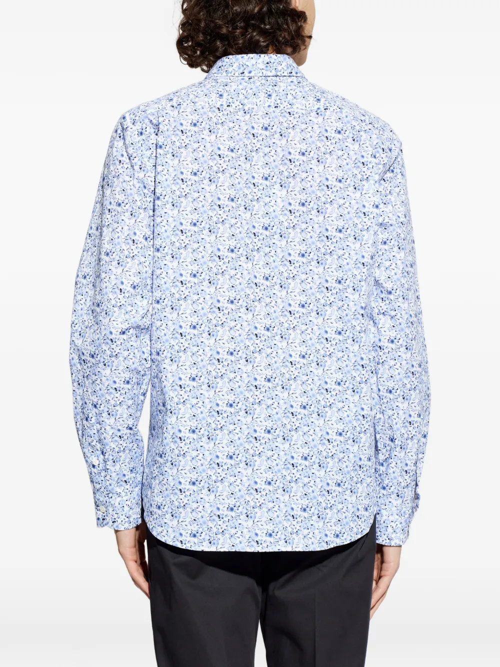 PS Paul Smith Overhemd met bloemenprint Blauw