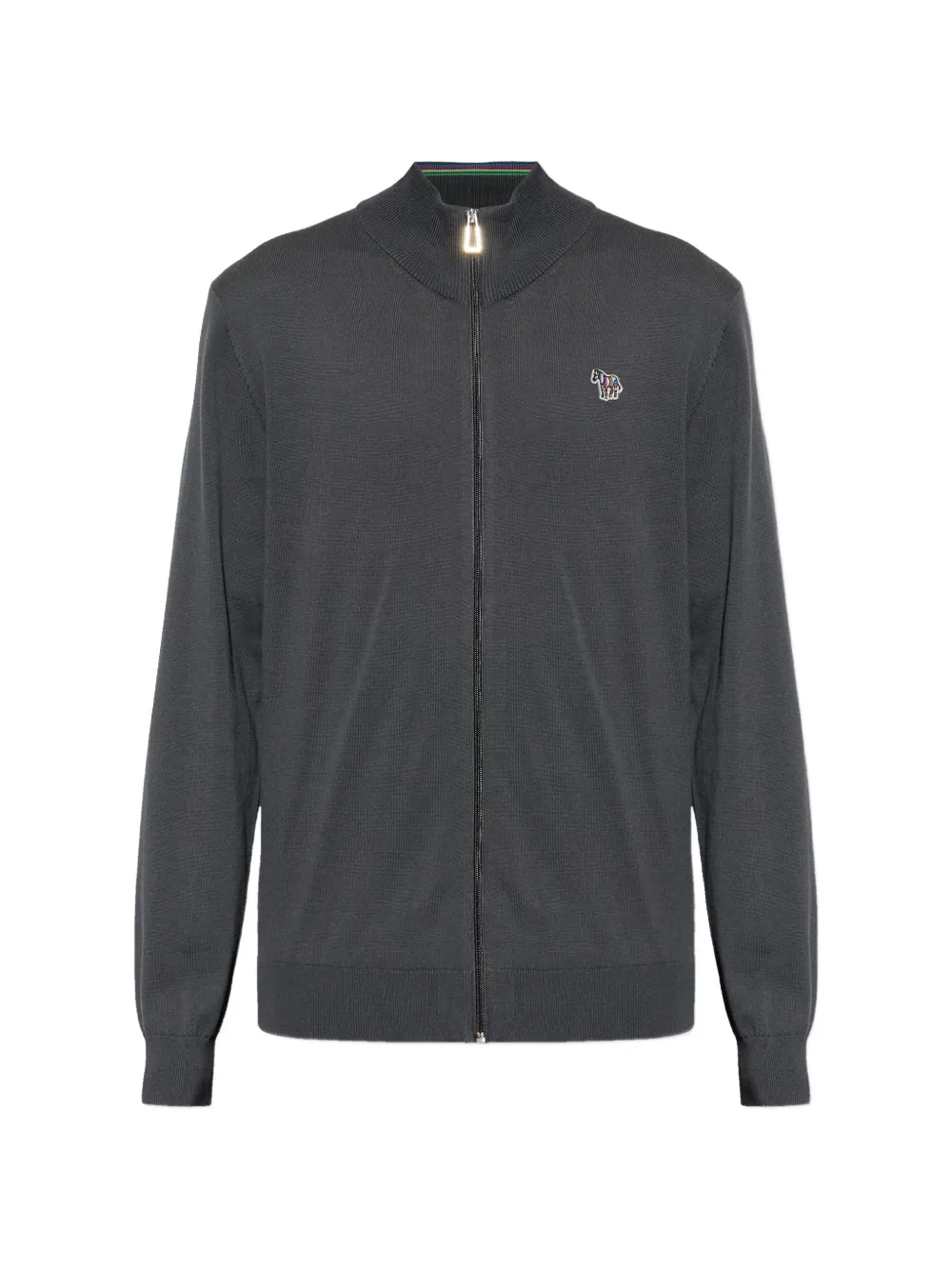 PS Paul Smith zebra-logo zip-up cardigan - Grigio