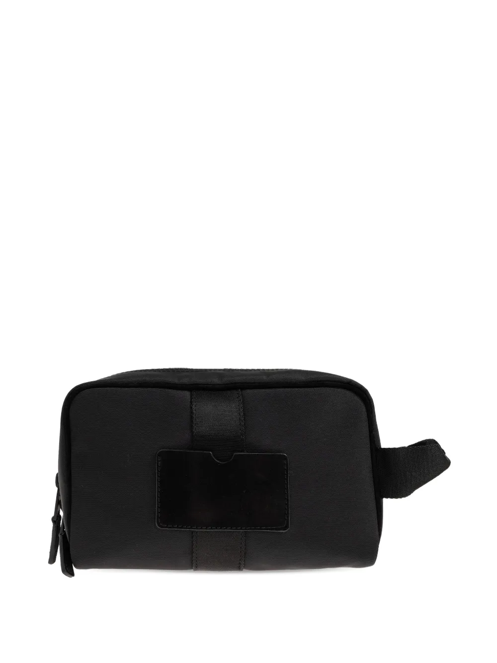 Moschino Clutch met logo en rits Zwart