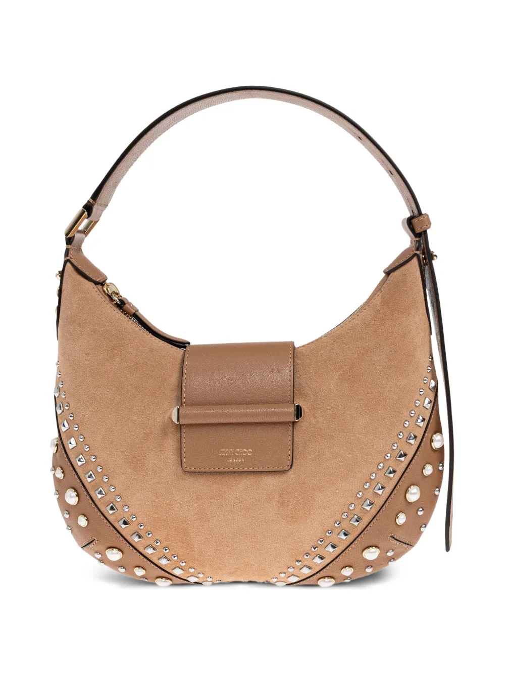 Jimmy Choo studded shoulder bag - Toni neutri