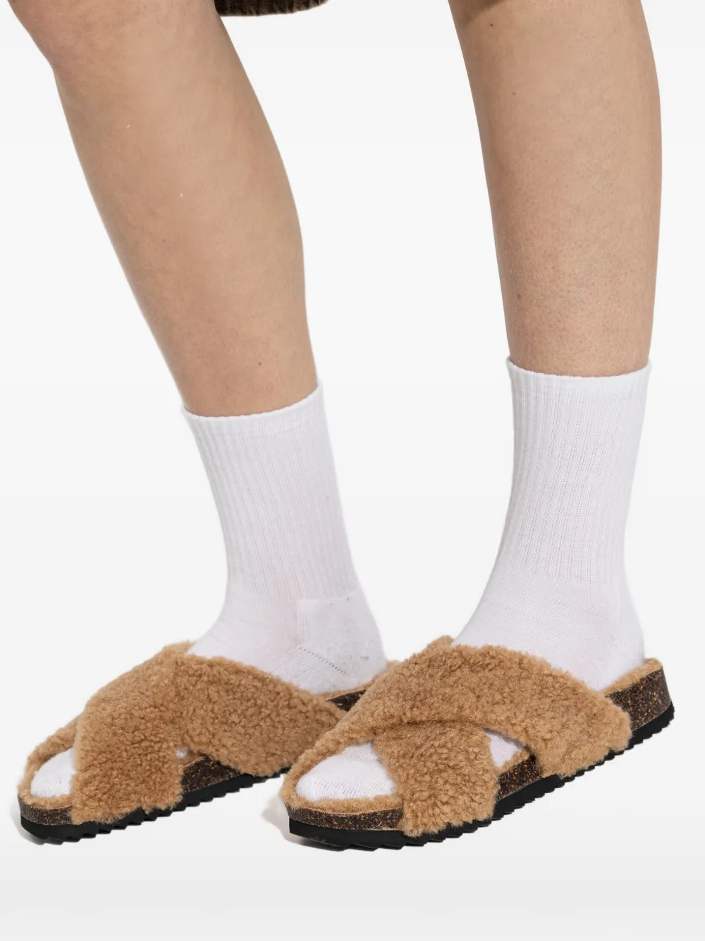 Diesel D-Woodstock sandalen met gekruiste bandjes Beige