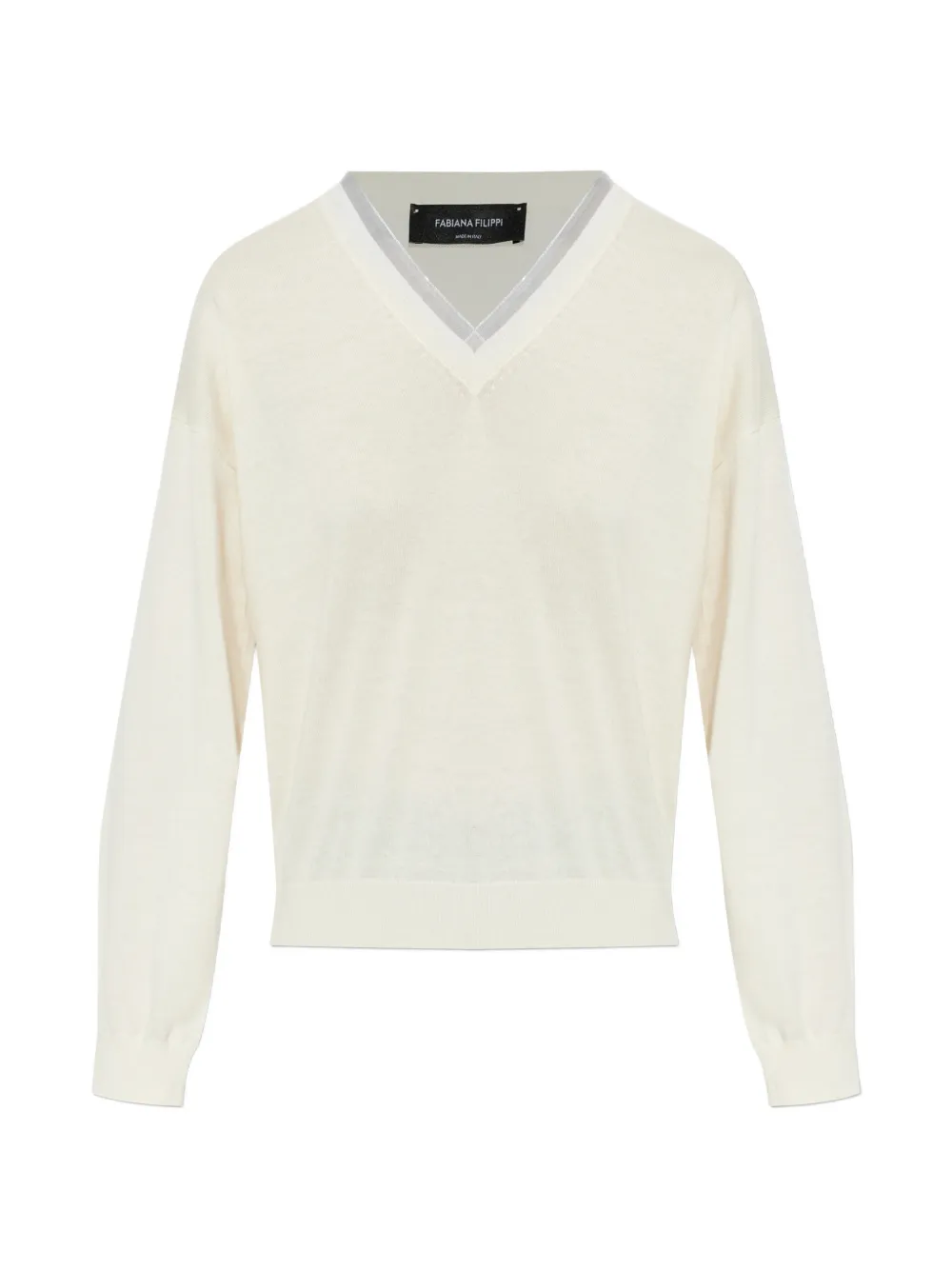 Fabiana Filippi V-neck top - Toni neutri