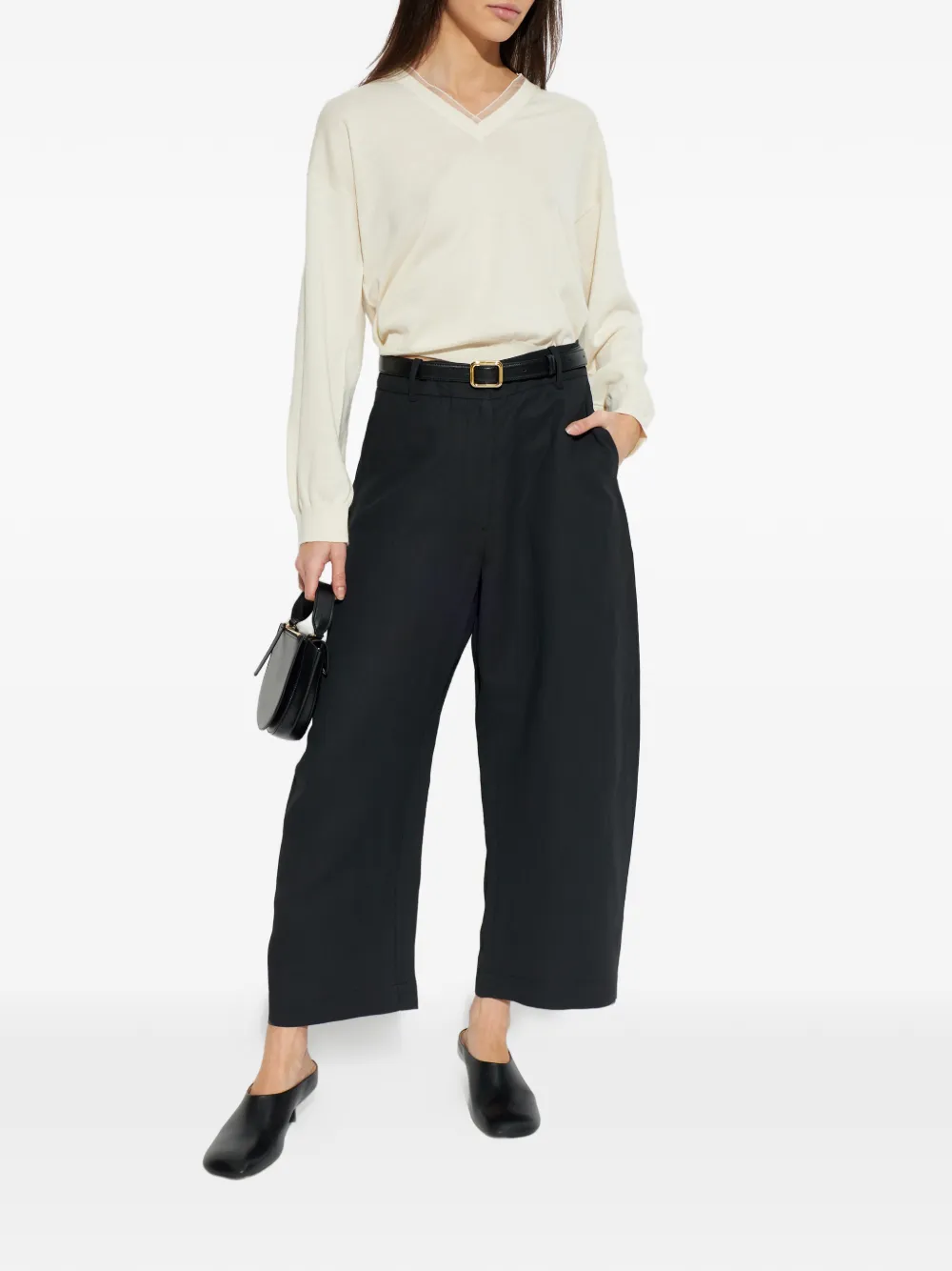 Fabiana Filippi Top met V-hals Beige