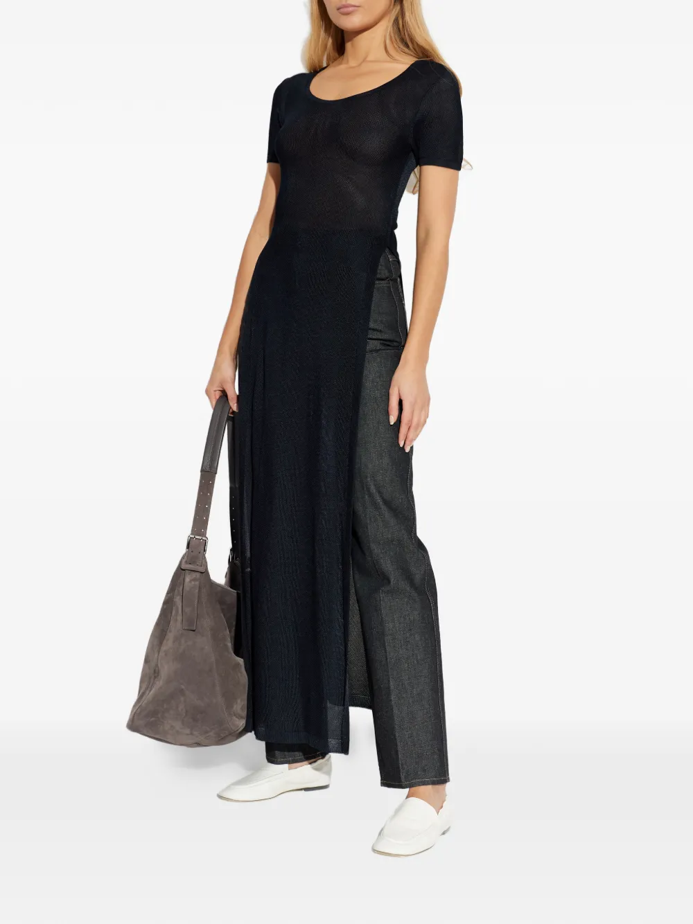  Lemaire Side-slit T-shirt - Black 