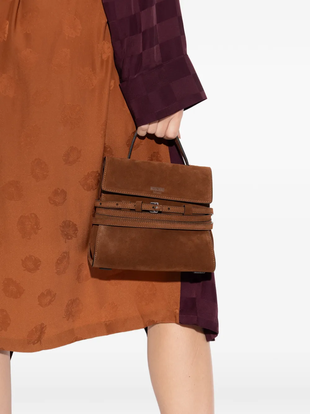Moschino Shopper met gespbandje en handgreep Bruin