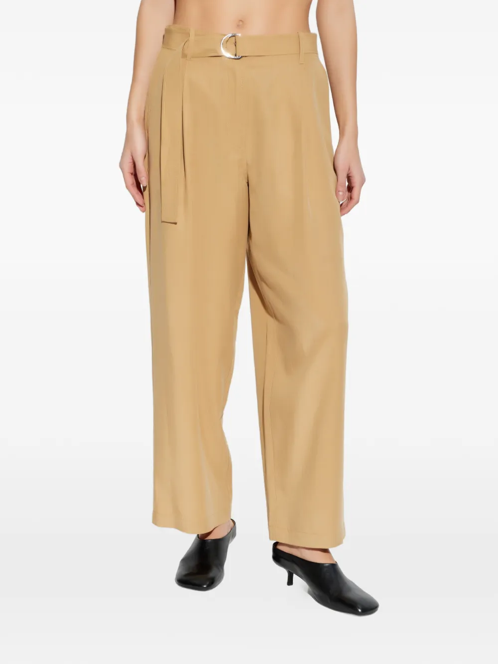 Paul Smith Belted Pleated Trousers - Neutrals 
