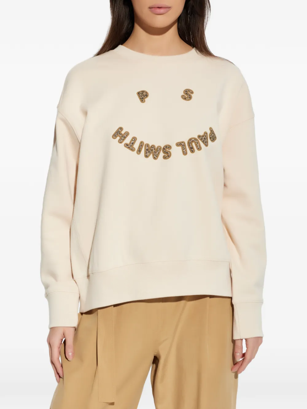  Ps Paul Smith Logo-lettering Sweatshirt - Neutrals 
