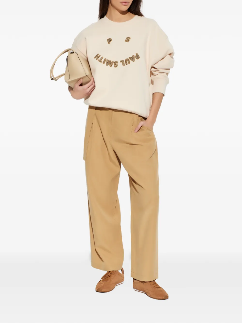  Ps Paul Smith Logo-lettering Sweatshirt - Neutrals 