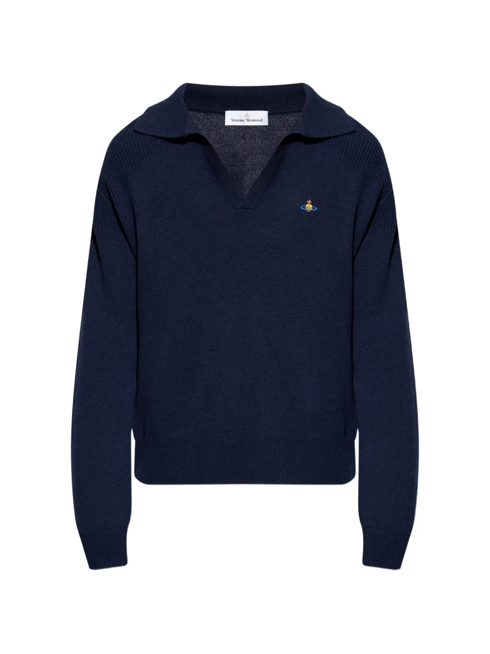 Vivienne Westwood V-neck embroidered T-shirt - Blu