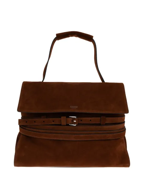 Moschino belted top-handle tote bag