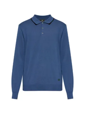 JOHN SMEDLEY リブポロシャツ John Smedley リブ ポロシャツ | ブルー | FARFETCH JP