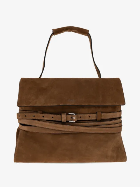 Moschino belted handle tote bag