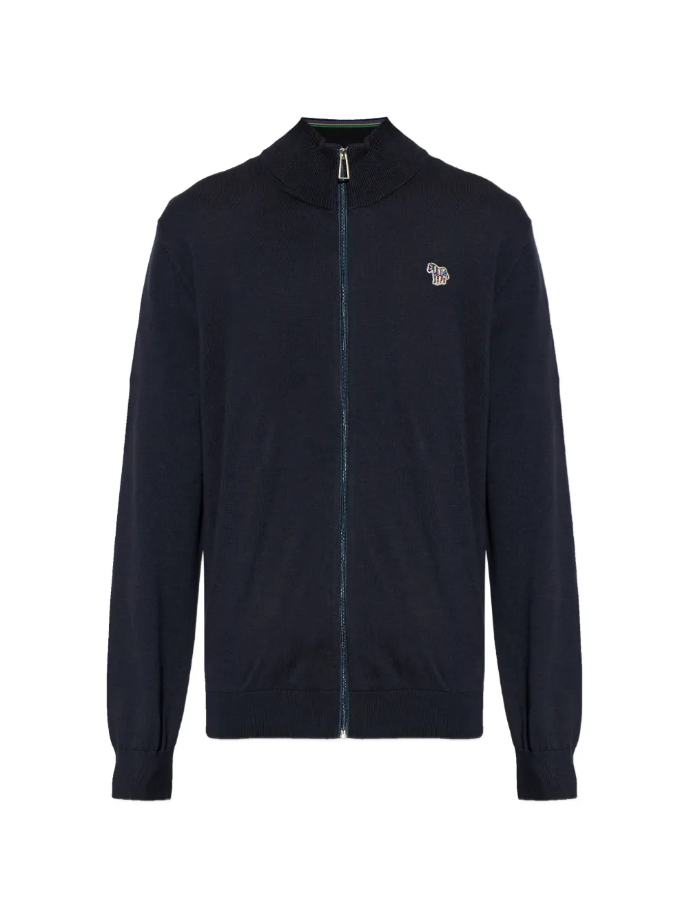PS Paul Smith zebra-logo zip-up cardigan - Blu