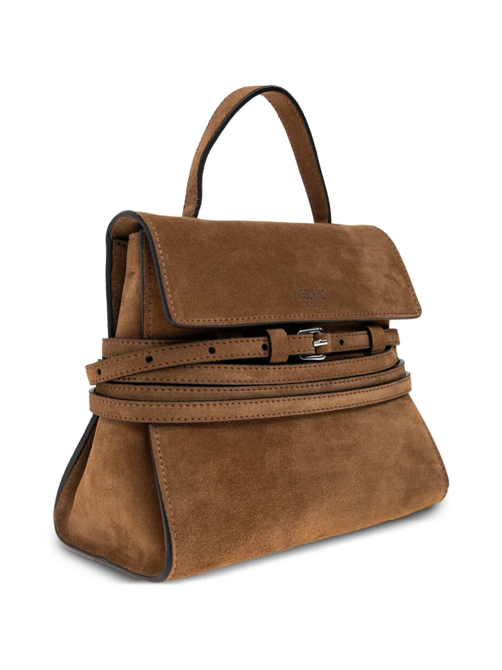 Moschino Shopper met handgreep en gesp Bruin