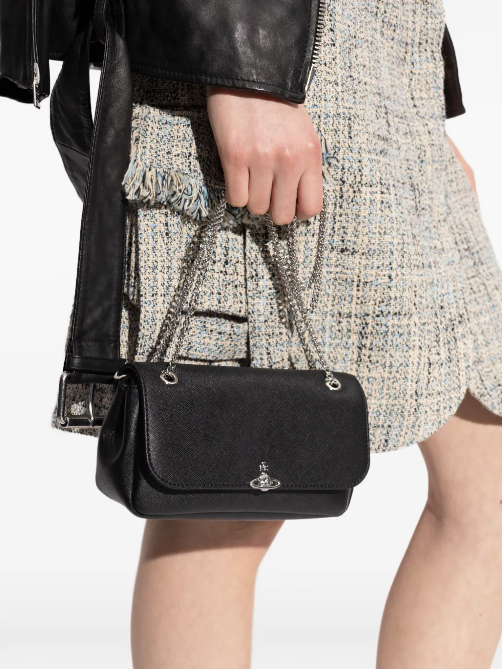 Vivienne Westwood Orb-plaque shoulder bag - Zwart