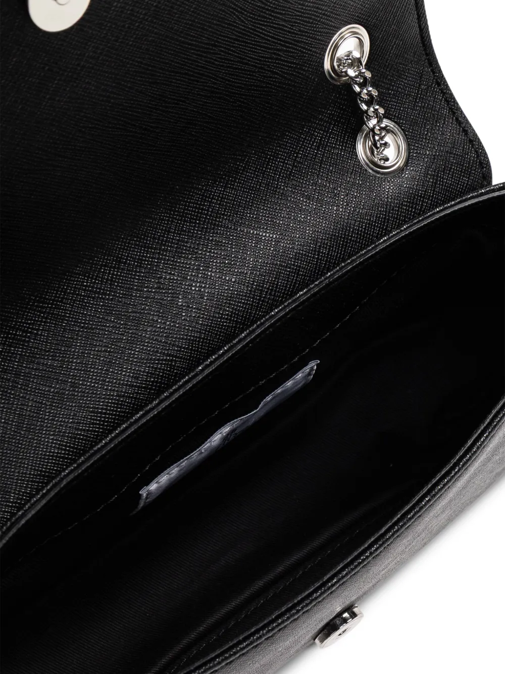 Orb-plaque shoulder bag