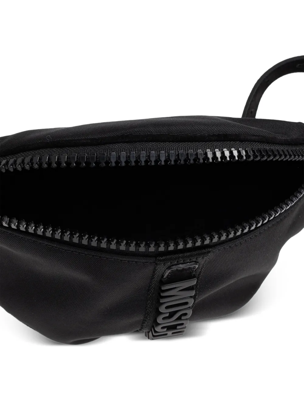 Moschino Heuptas met rits en logo Zwart