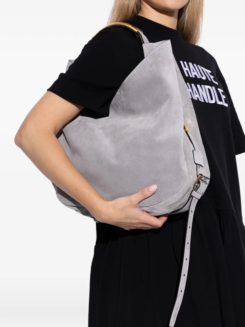 Moschino Handle Me schoudertas met handvat Grijs