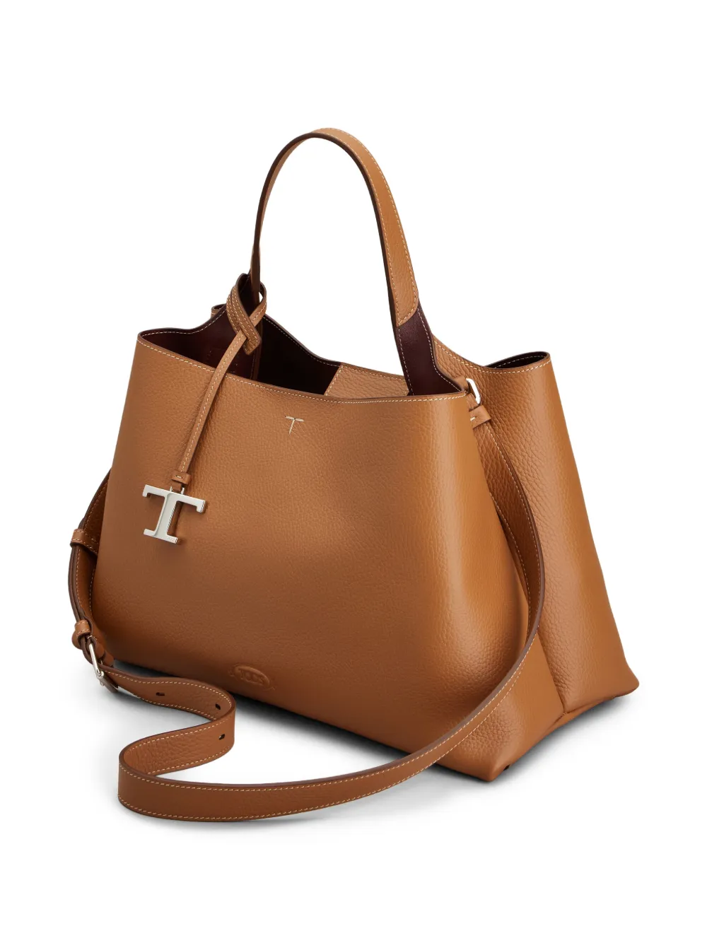 Tod's Schoudertas met logo Bruin