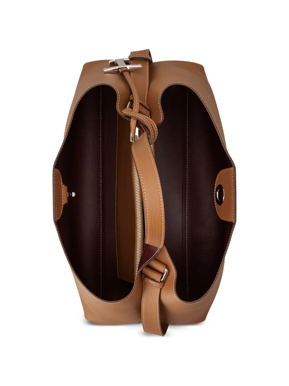 Tod's Schoudertas met logo Bruin