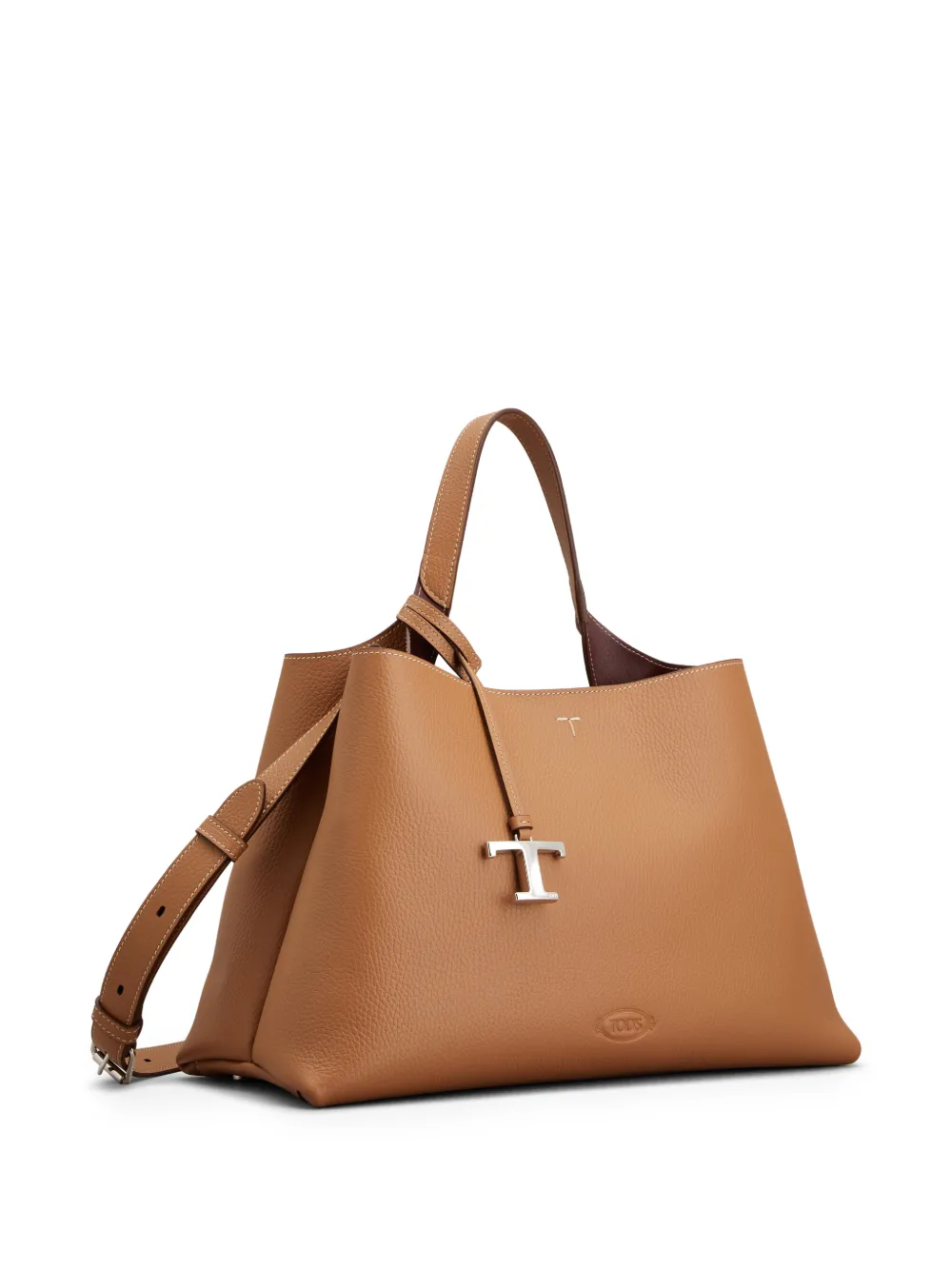 Tod's Schoudertas met logo Bruin