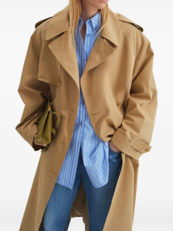 The Frankie Shop Buttoned Belted Coat | Neutrals | FARFETCH