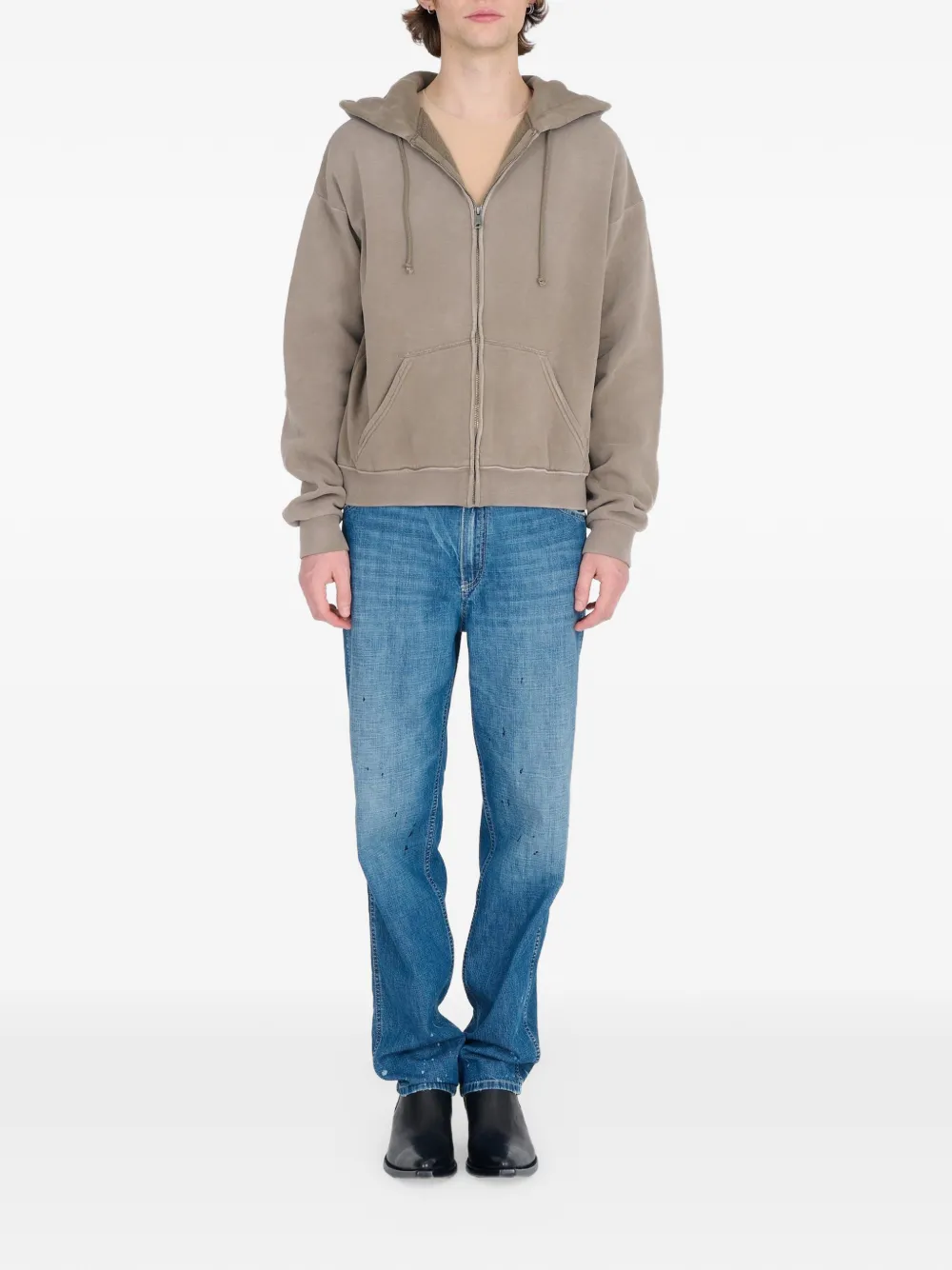 Maison Margiela Hoodie met rits Groen