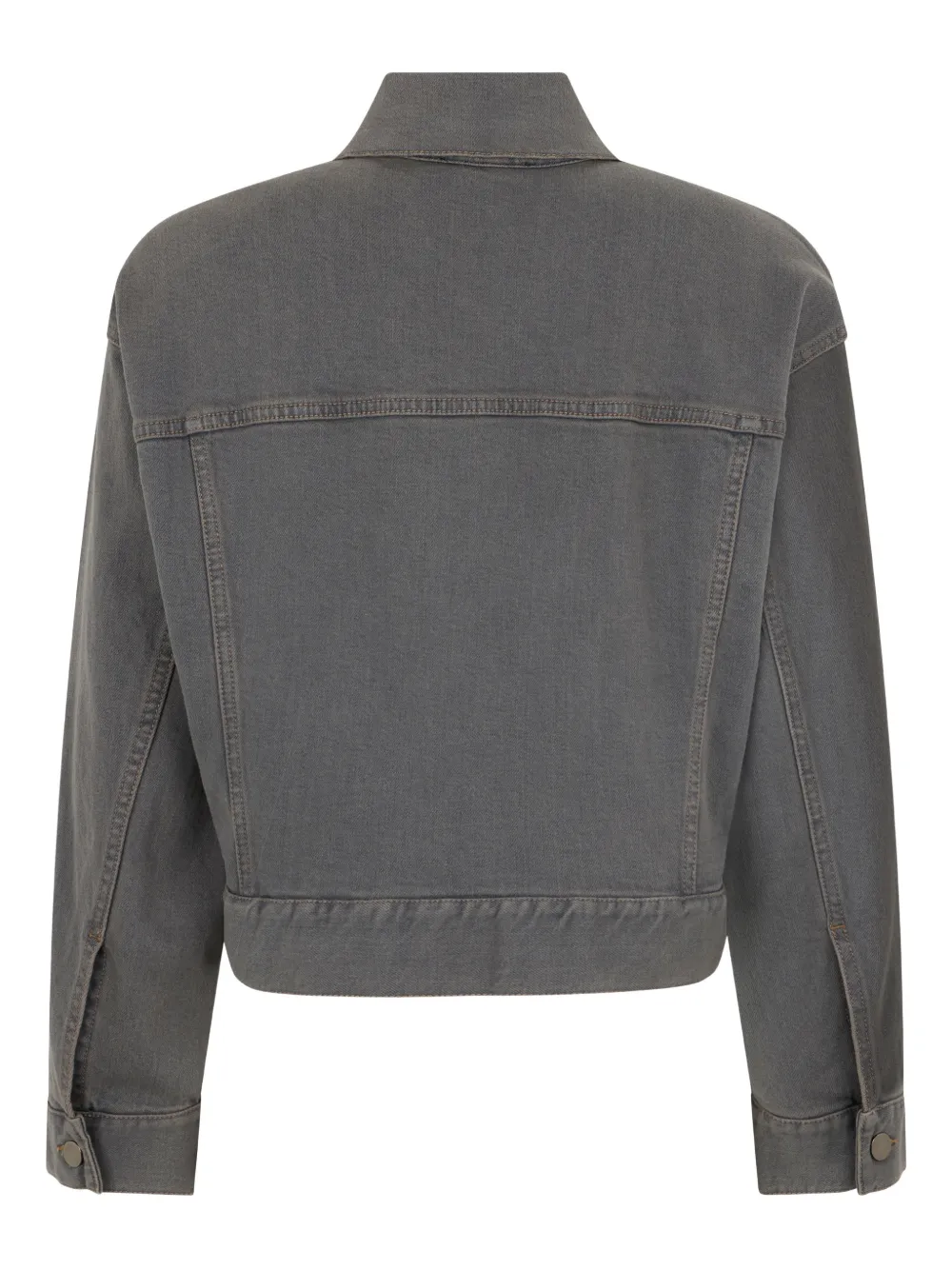  Peserico Cropped Denim Jacket - Grey 