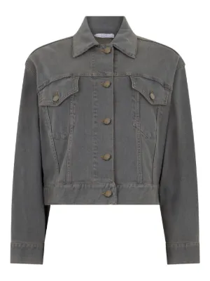 DSQUARED2 ビジュートリム クロップドジャケット | ホワイト | FARFETCH JP