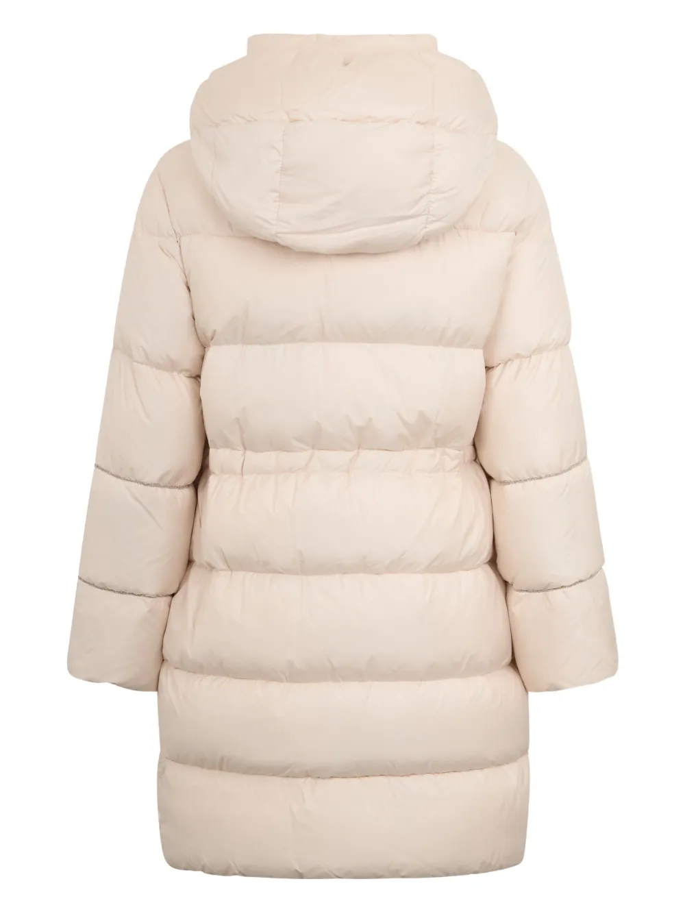  Peserico Hooded Quilted Coat - Neutrals 