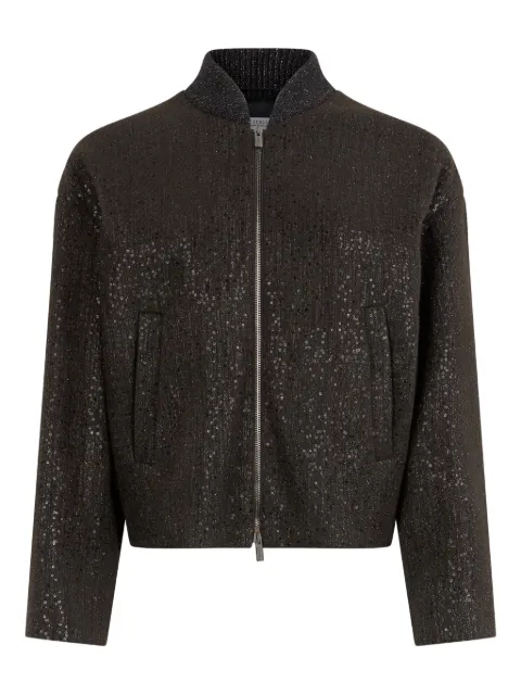 Peserico sequin-embellished zip jacket
