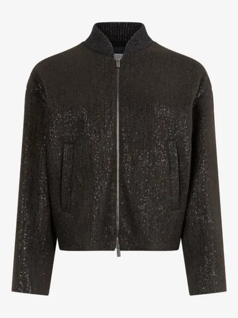 Peserico sequin-embellished zip jacket