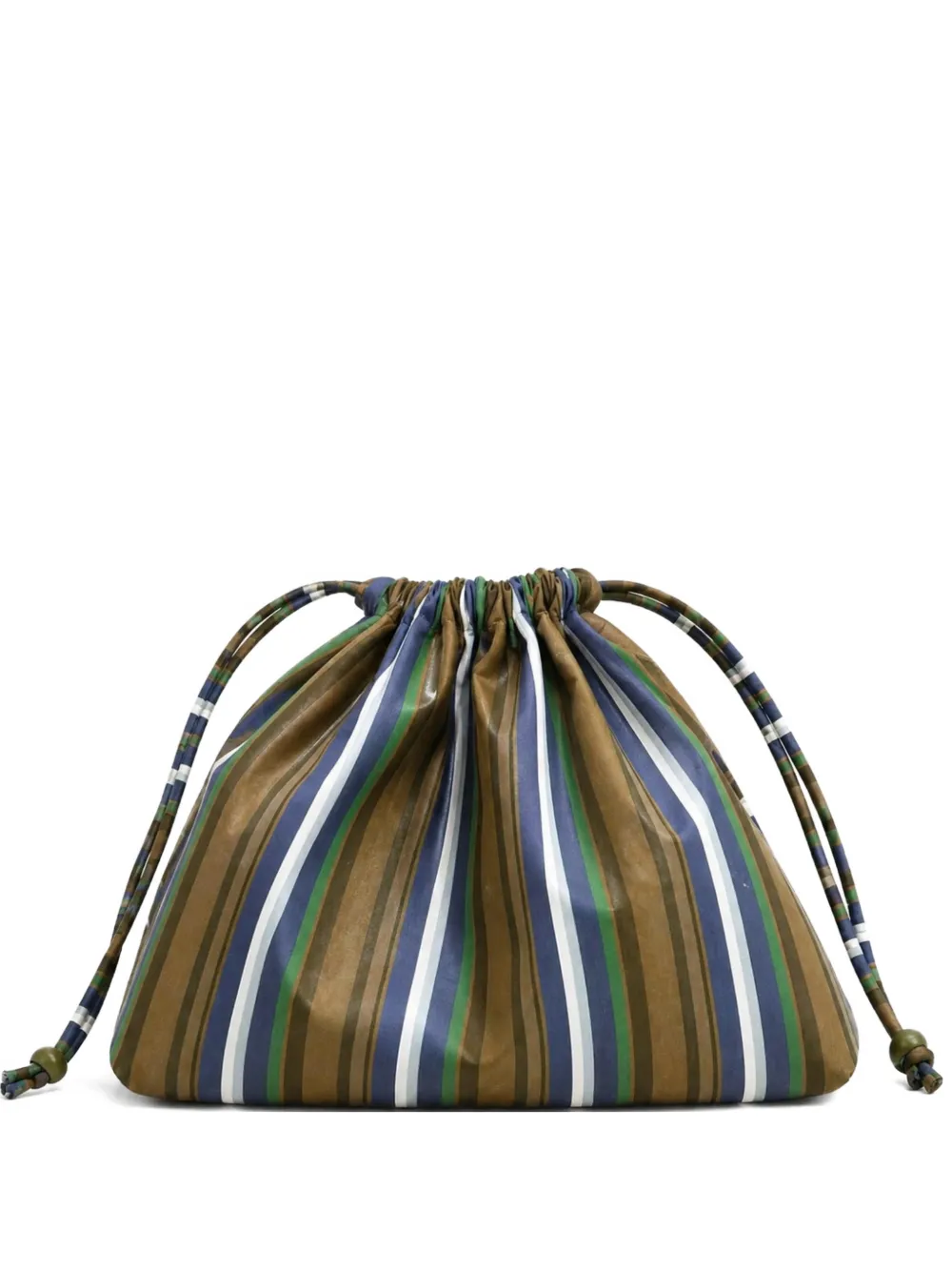 The Frankie Shop Pouch a righe con coulisse - Marrone