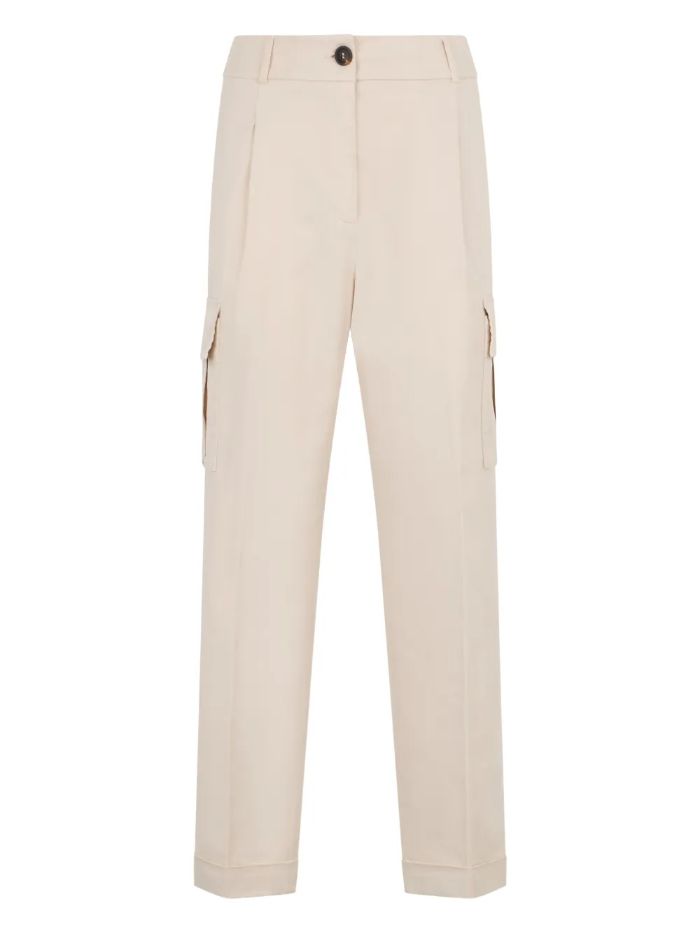Peserico button-fastening multiple-pocket trousers - Toni neutri