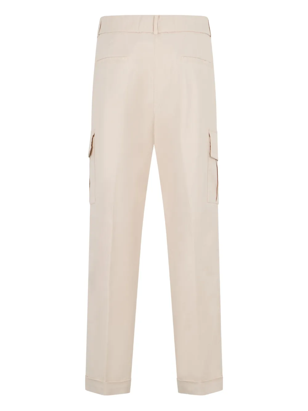 Peserico button-fastening multiple-pocket trousers - Beige