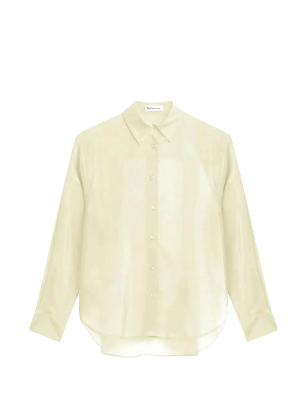 The Frankie Shop sheer button-up maxi shirt - Giallo