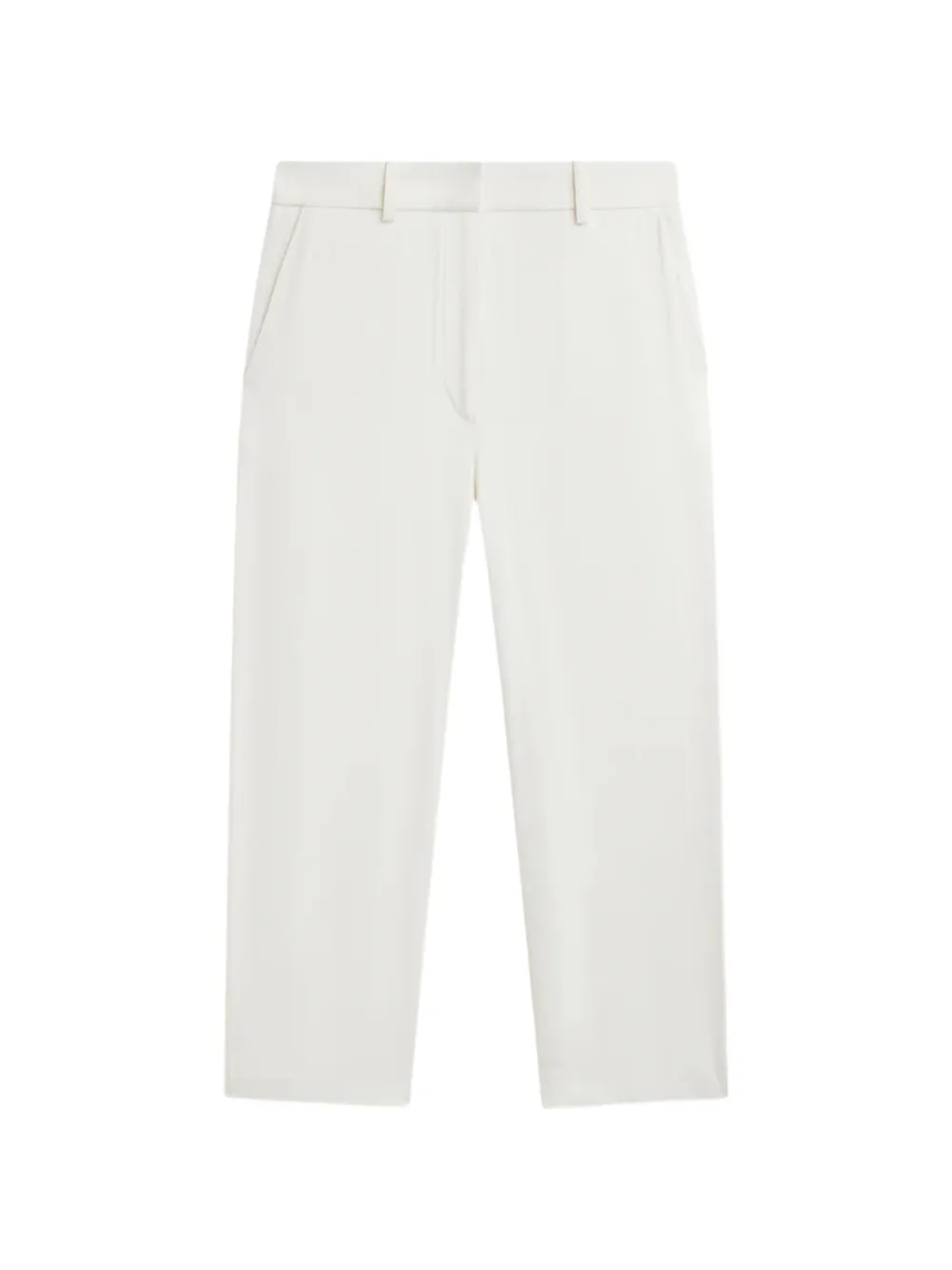 The Frankie Shop Lior cropped belt-loops trousers - Bianco