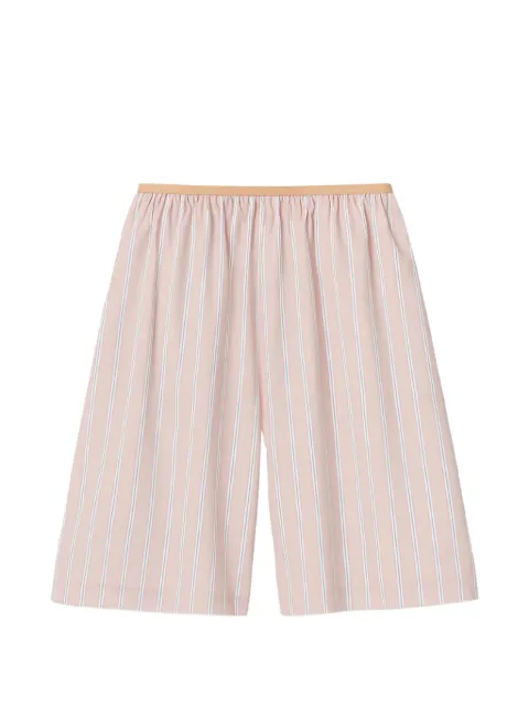 The Frankie Shop stripe-pattern elasticated-waistband knee-length shorts