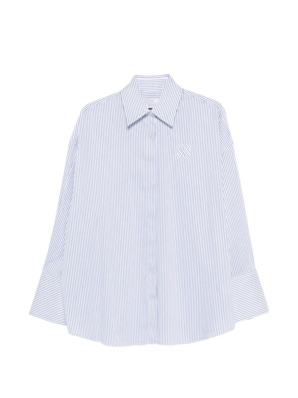 Giuseppe Di Morabito striped logo-detail shirt - White
