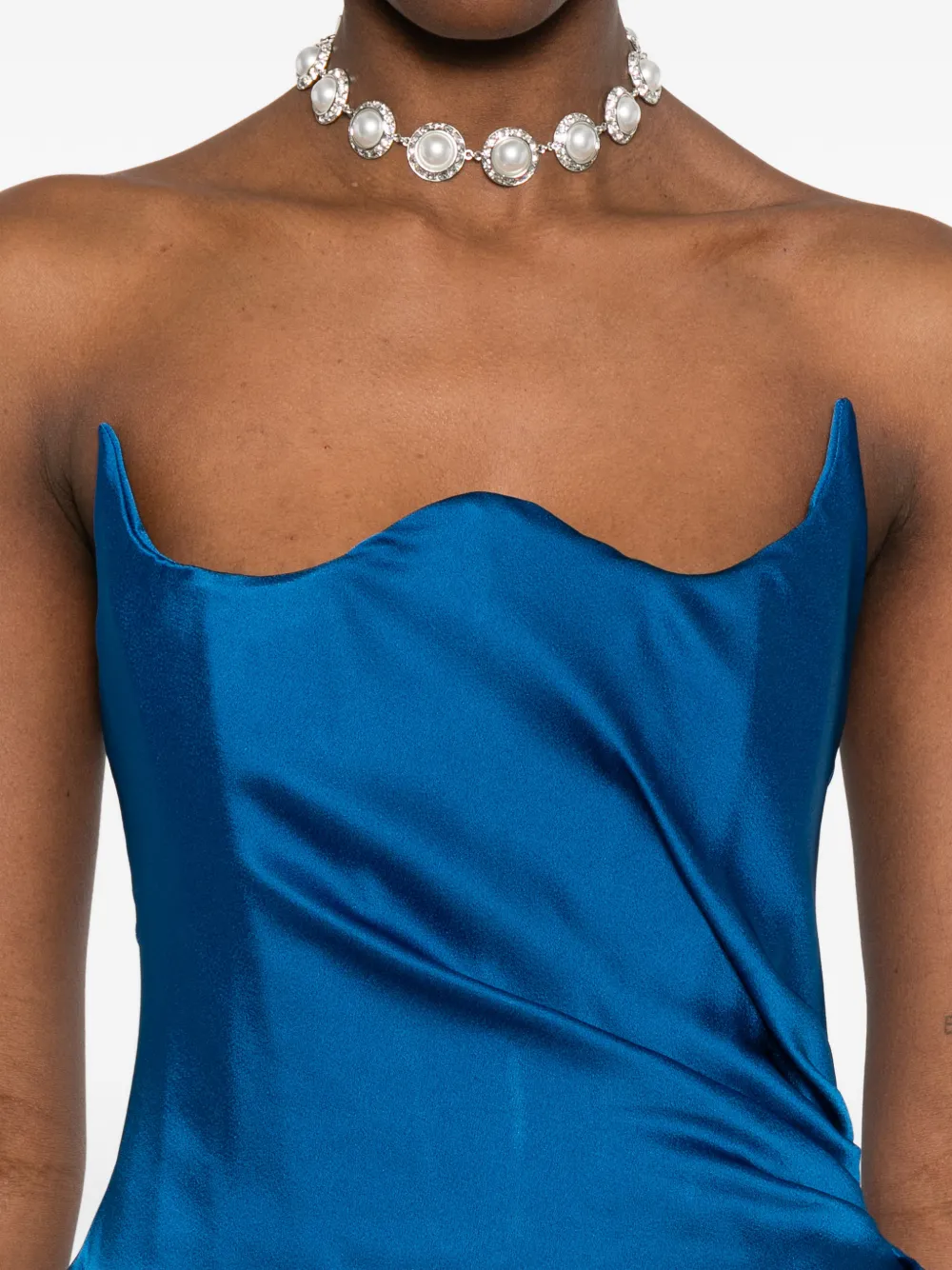 Giuseppe Di Morabito Gedrapeerde jurk Blauw