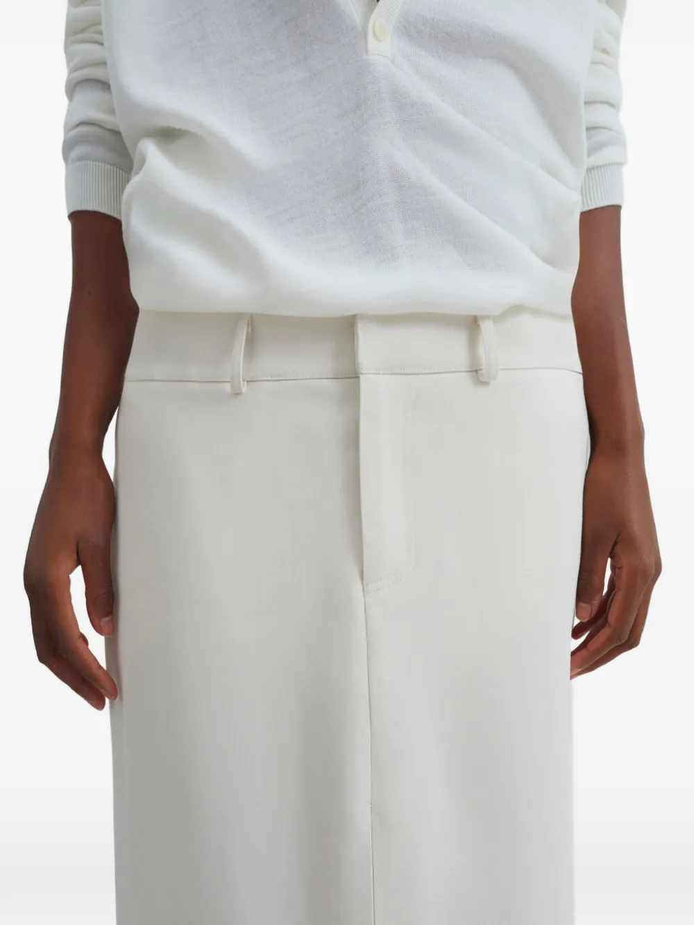 The Frankie Shop Maxi-rok met split Wit