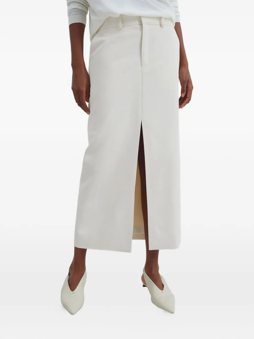 The Frankie Shop Maxi-rok met split Wit