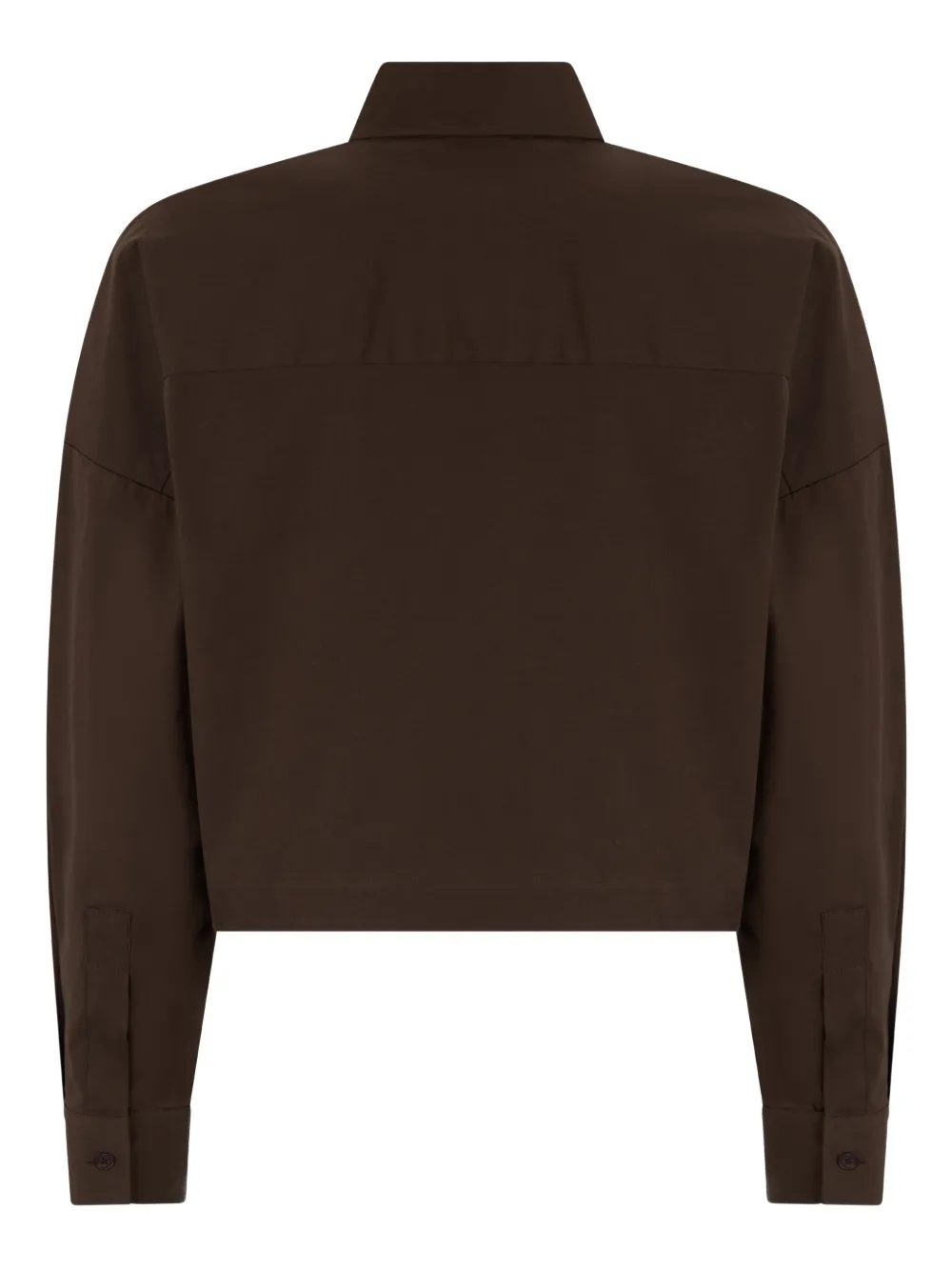 Peserico cropped sequin-embellished shirt - Bruin