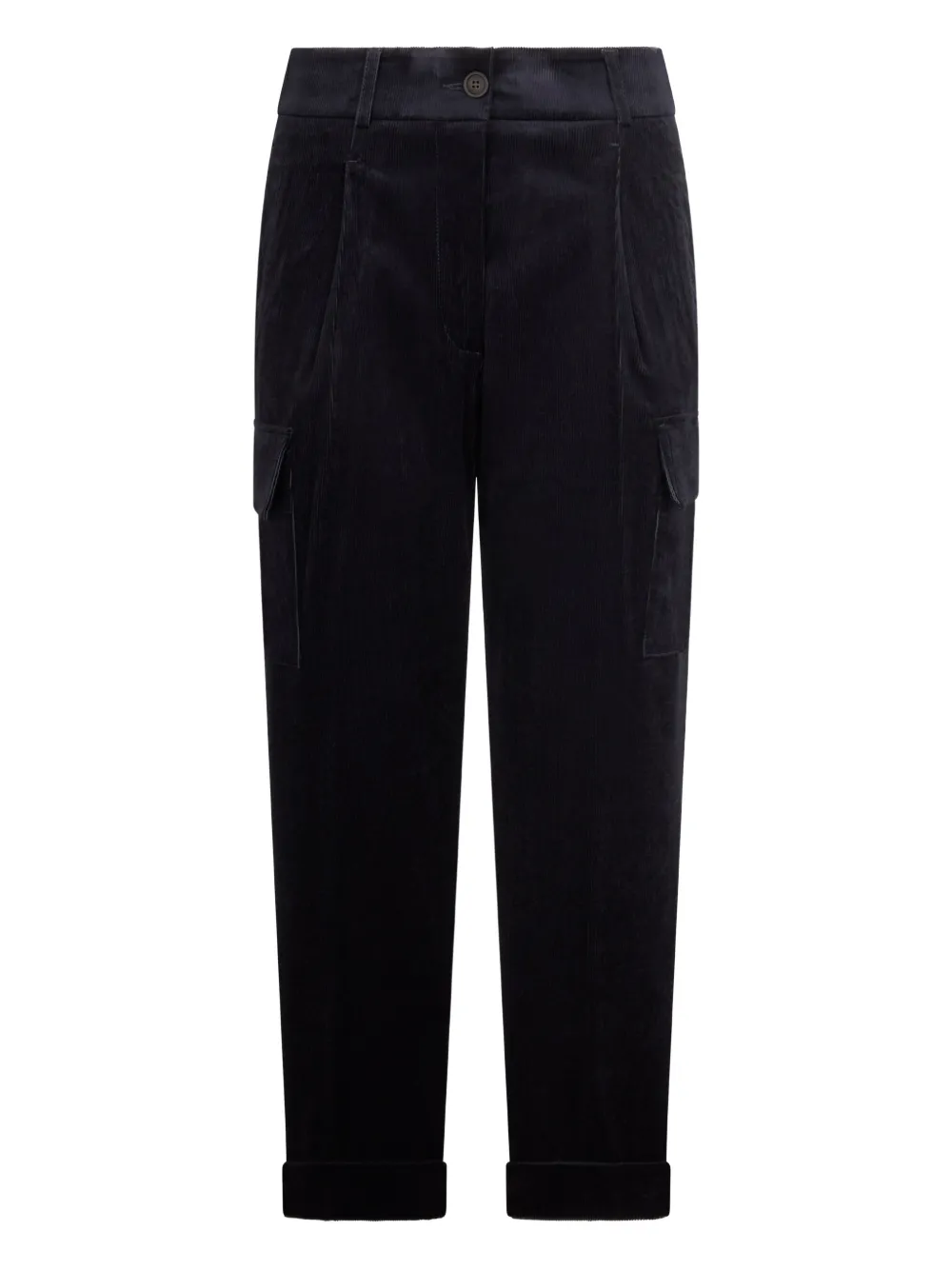 Peserico corduroy-effect trousers - Schwarz