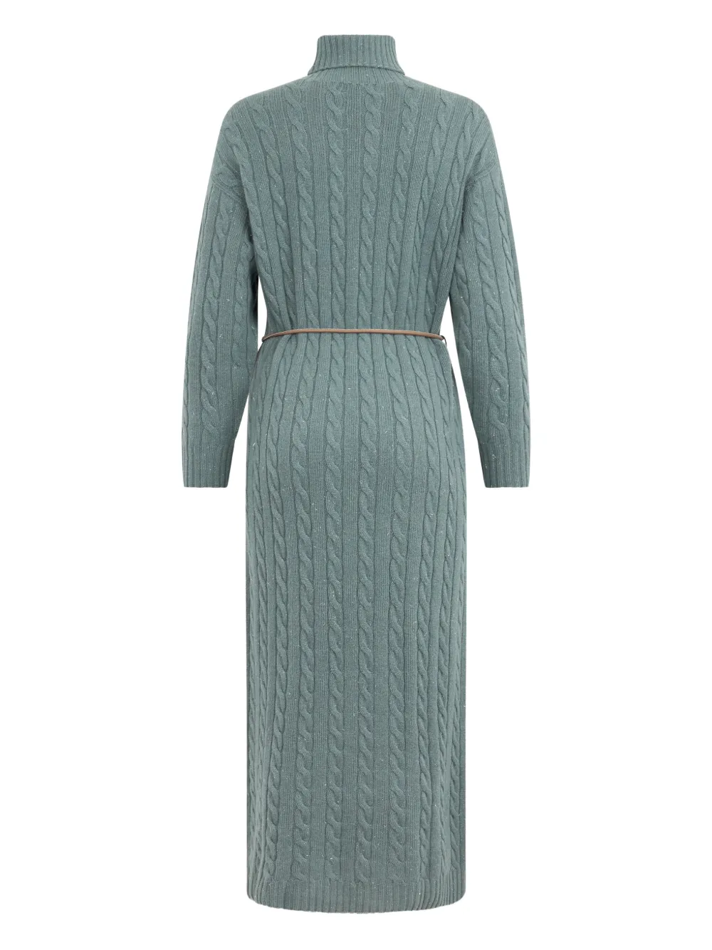 Peserico long-sleeve turtleneck midi dress - Groen