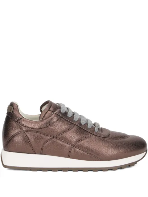 Peserico quilted lace-up sneakers