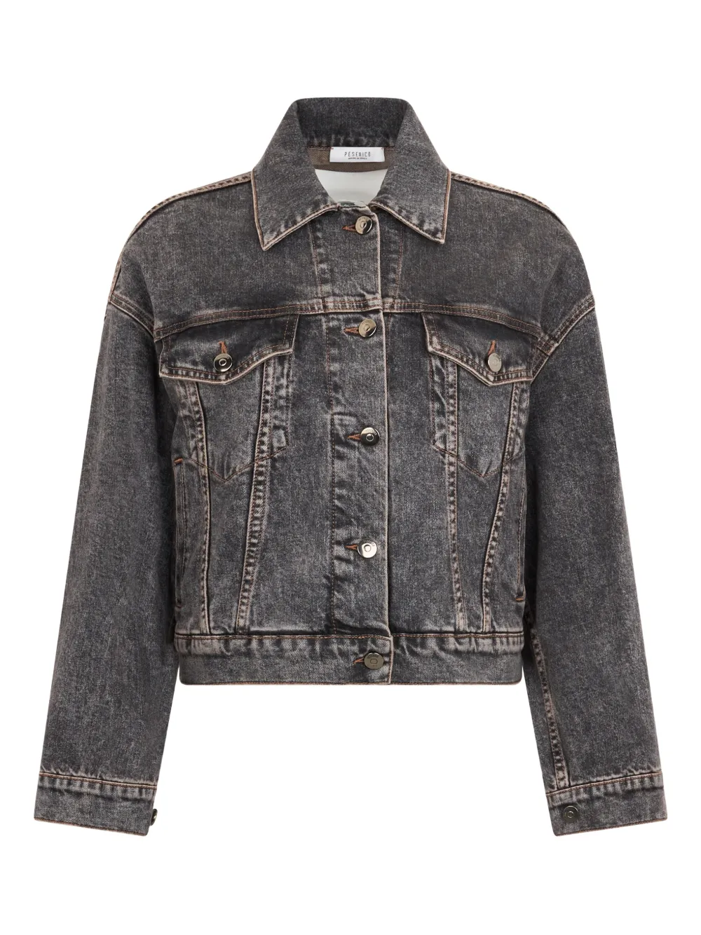 Peserico faded denim jacket - Grigio