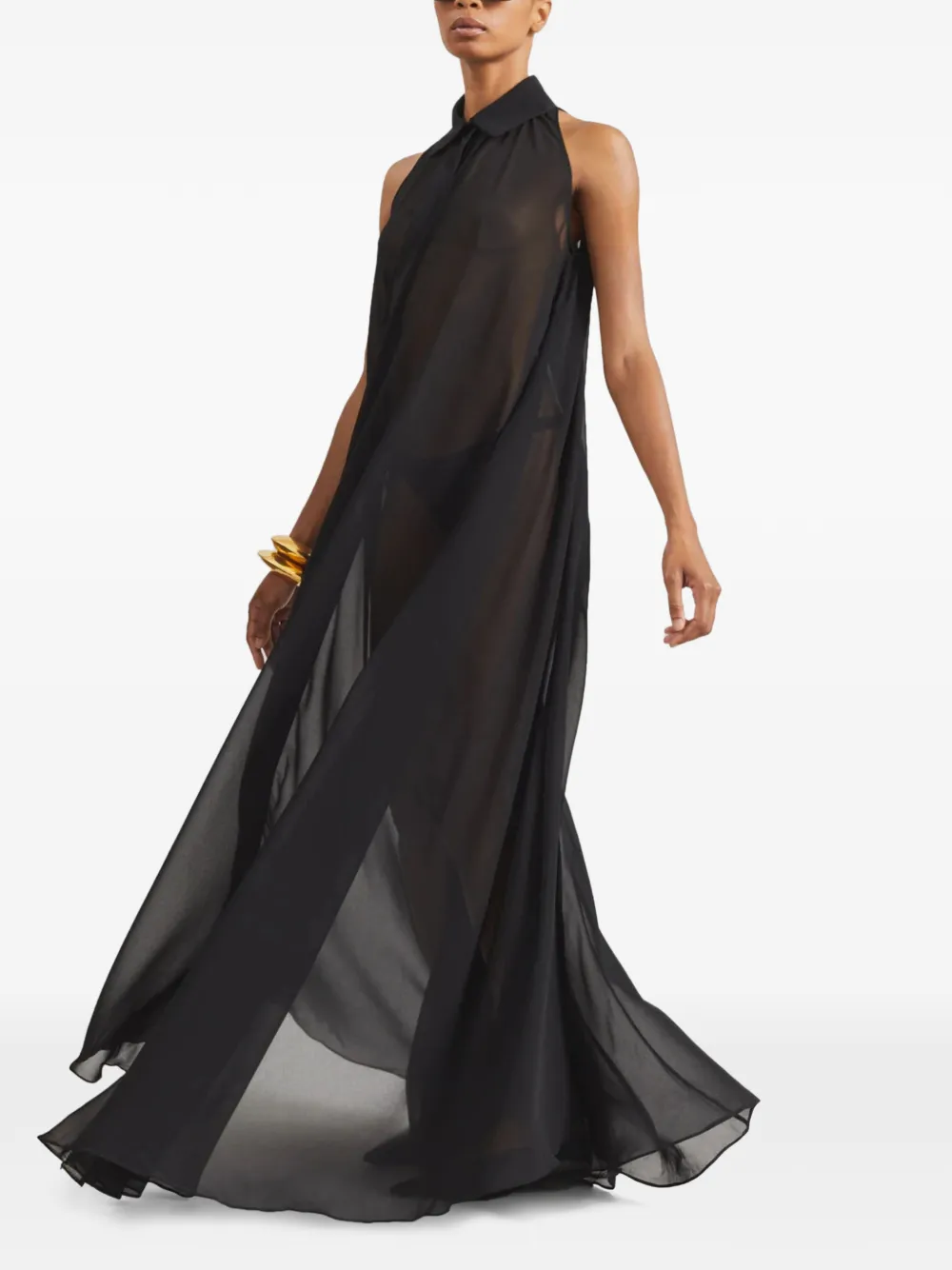 The Frankie Shop Sukie mouwloze maxi-jurk - Zwart