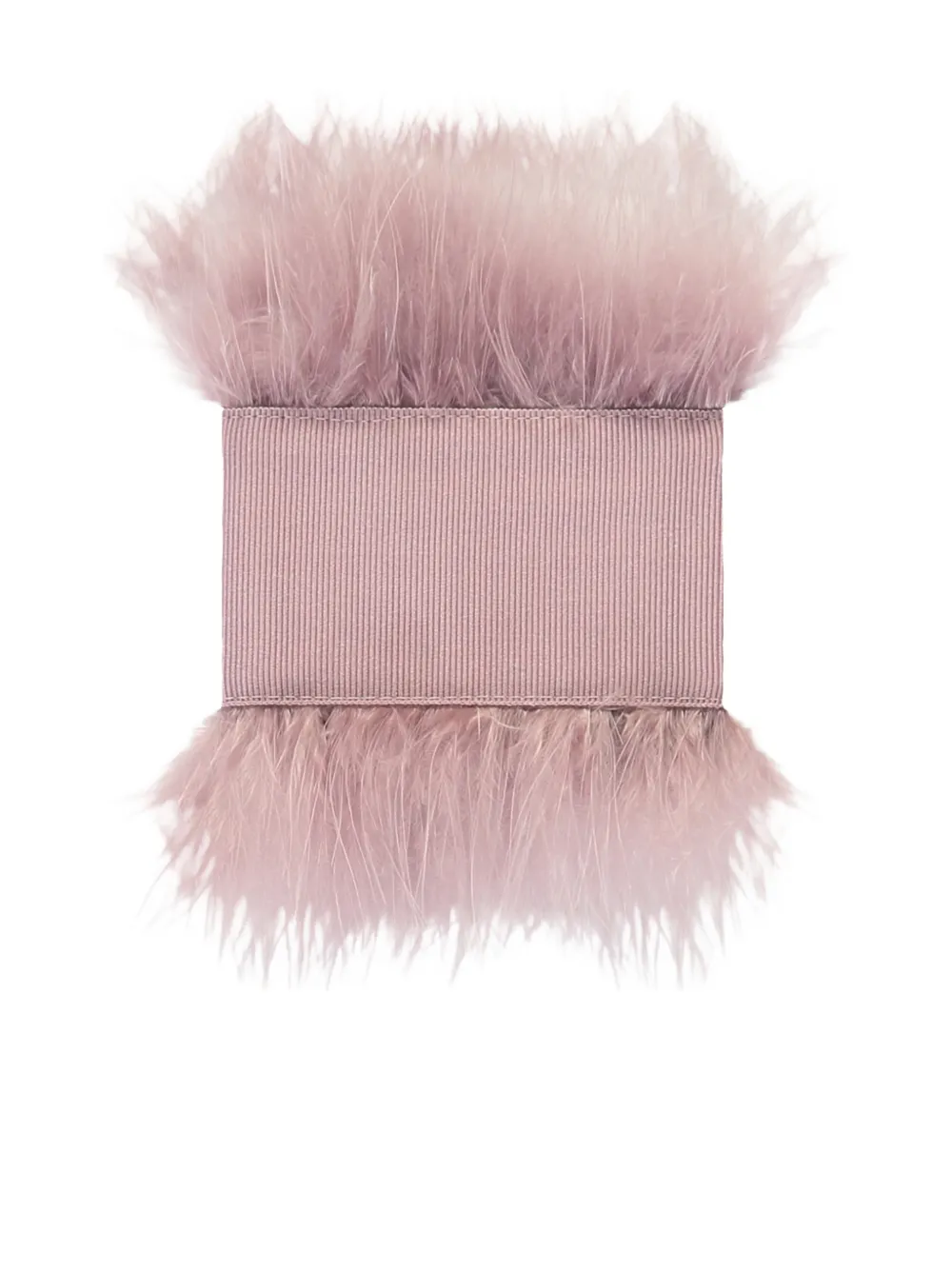 Herno grosgrain faux-feather bracelet - Roze